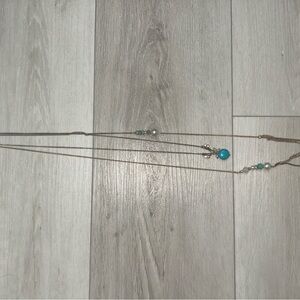 Layered Turquoise and Gold Necklace